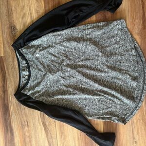 Under Armour Gray and Black Long Sleeve Top